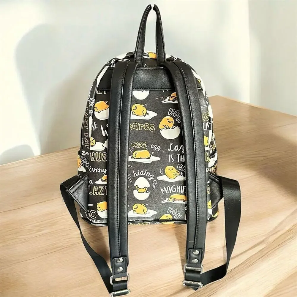 Rare Sanrio‎ Gudetama x Loungefly Mini Backpack in black colorway. - Picture 5 of 14